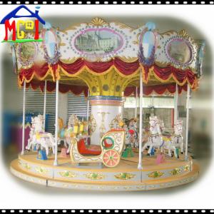 Quality 16 seats horse carrousel kiddie merry go round for amusement park family fun wholesale