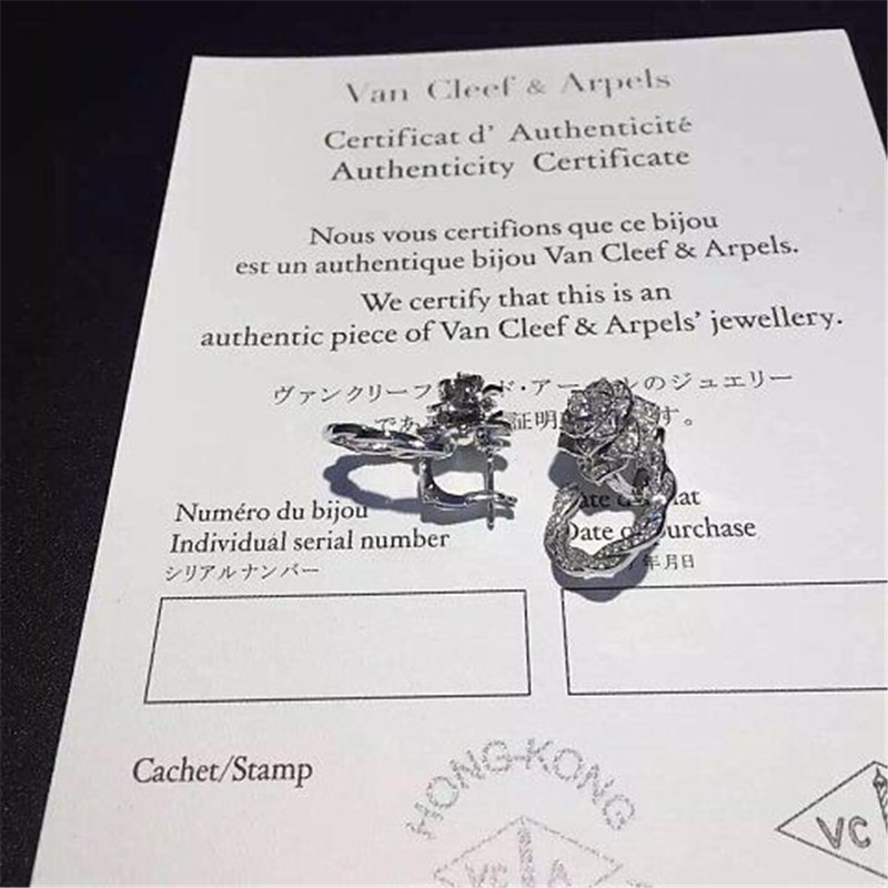 Luxury jewe factory Rose Earrings 18k gold white gold yellow gold rose gold diamond Earrings