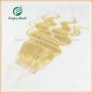 Quality Lace top closure 4''x4'' ,malaysian virgin hair 613# color curly 10''-24''length hairpiece wholesale