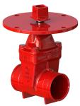 Soft Seated Wedge UL FM Gate Valve Red For Fire Fighting Service