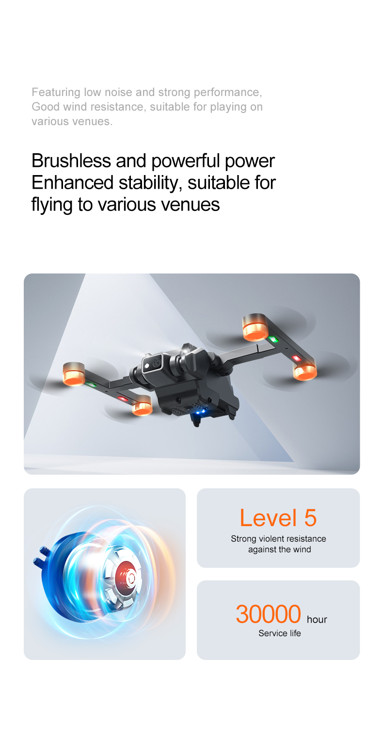 High Hold RC Quadcopter with 4K HD Camera and FPV Foldable Design 100m Remote Control Distance 3.7V 1800mAh Battery