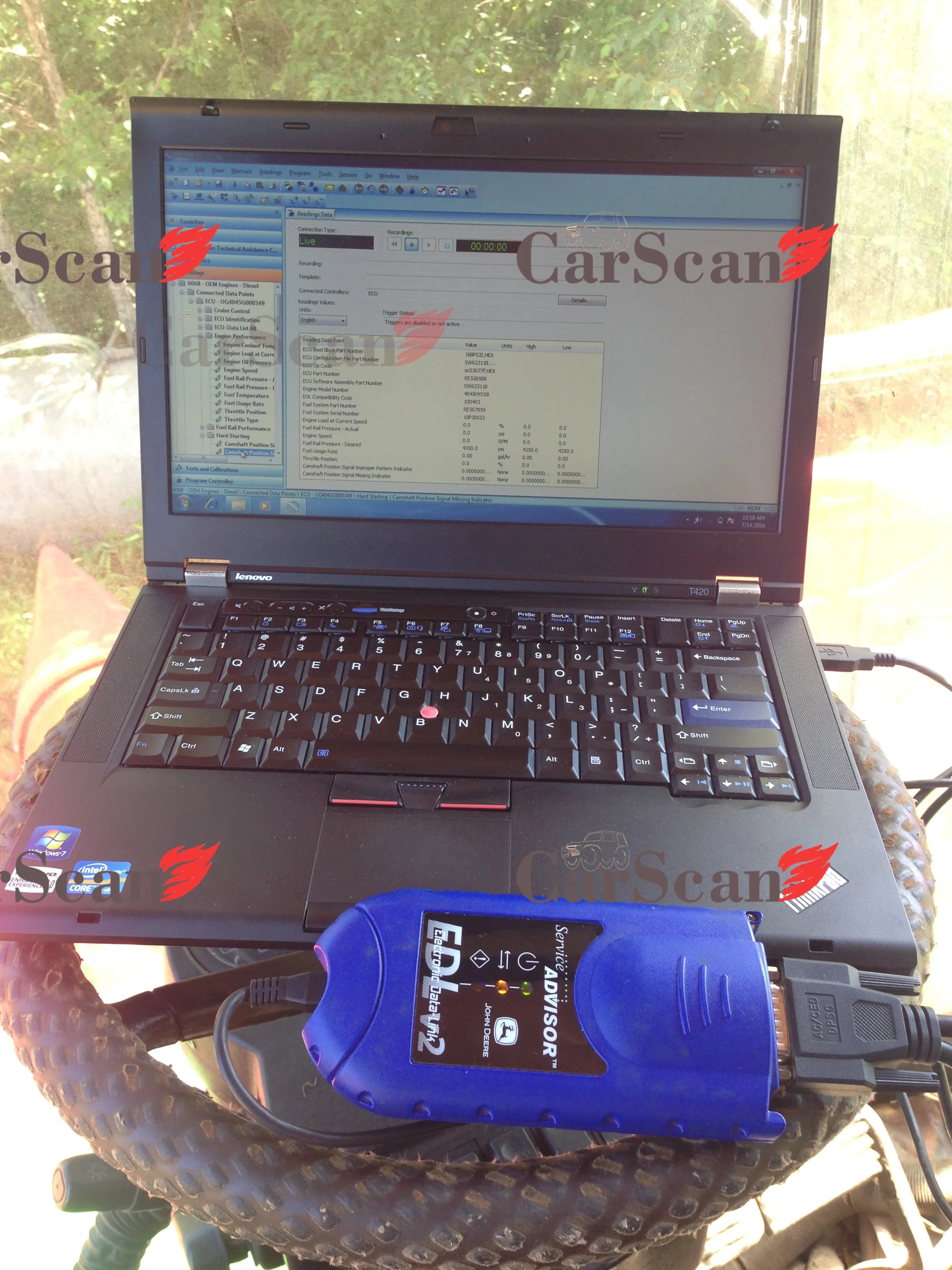 Agriculture Construction Equipment Diagnostic Tool For John Deere EDL V2 Diagnostic Kit With 5.3 AG CF