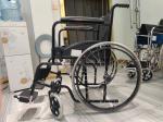Fixed Armrest Folding Steel Wheelchair Weight Limit 100kgs