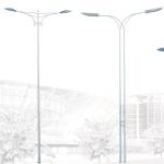 Galvanized Round Tapered 8m Outdoor Commercial Light Poles Painting