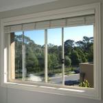 White Anodised Aluminium Sliding Windows Sound Insulation