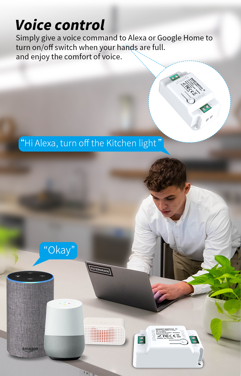 Tuya Smart Wireless WIFI Switch Video Doorbell Camera