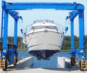 Quality 5m/Min Marine Traveling Lift Boat Hoist Yacht Crane 5 - 1000 Ton Capacity wholesale