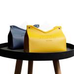 Simple Style Luxury Floral PU Leather Car Toilet Square Tissue Paper Box Cover