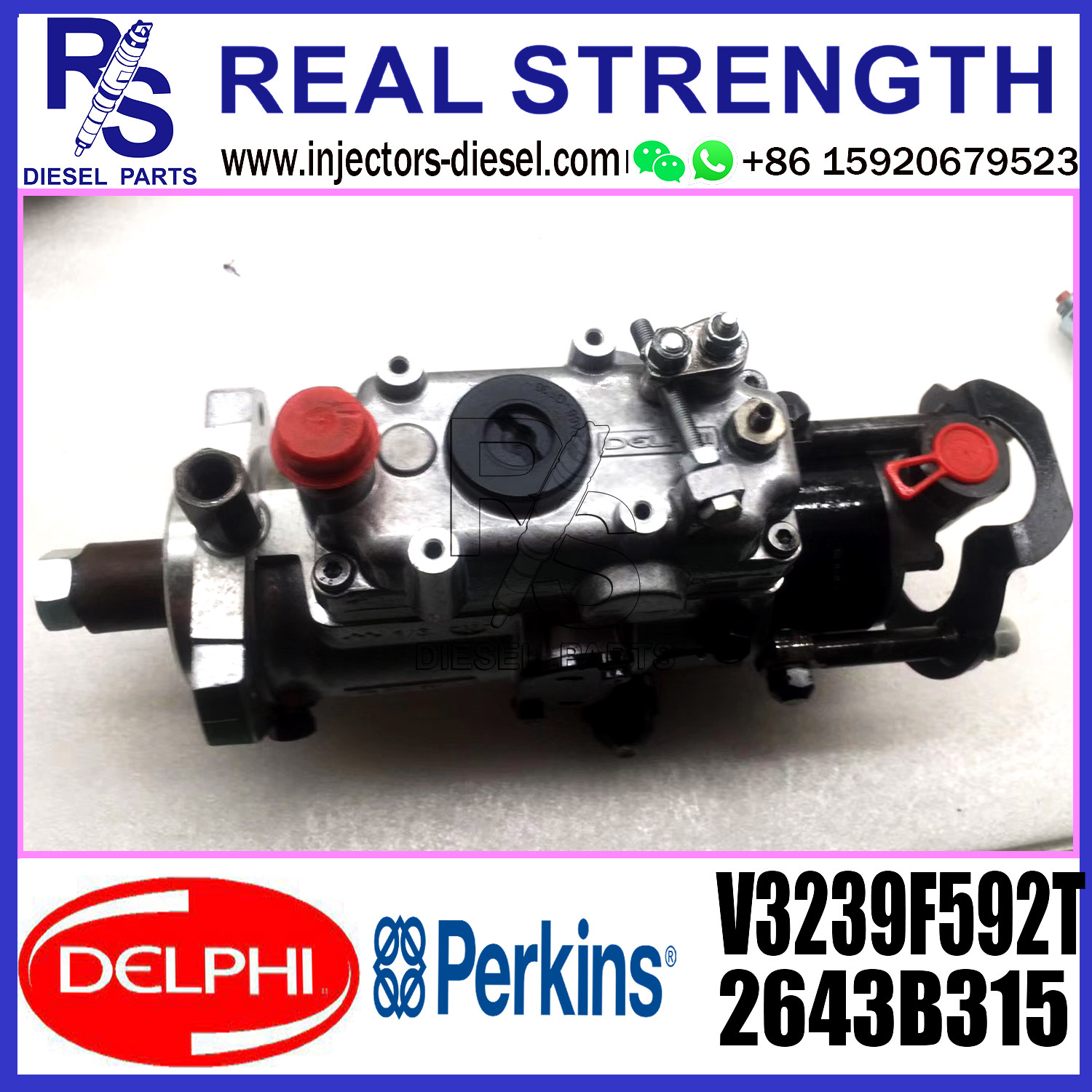 DELPHI 3 Cylinders 2643B315 Diesel Fuel injector Pump 2643B315 V3239F592T for Perkins Engine