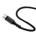2A 3Feet Black Data USB Cable , CE ROHS USB C To Micro USB Cable