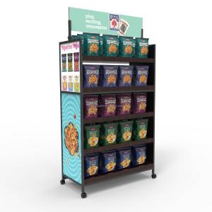 Quality Sheet Shaped Snack Metal Display Rack For Supermarkets Food Packaging wholesale