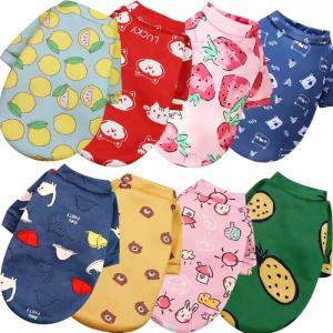Quality Spring Autumn Winter Cartoon Pet Apparels Sustainable XS S M Size wholesale