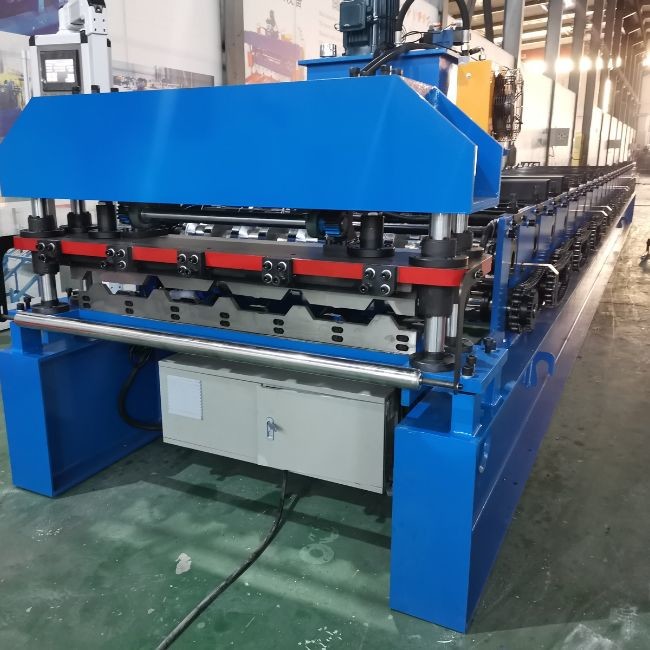 Hydraulic Cutting Metal Sheet Roll Forming Machine PLC Control Trapezoidal Roll Forming Machine