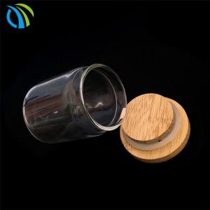 Quality 650ml 4 Oz Airtight Glass Jar Storage Canisters ODM 650ml Bamboo Lid wholesale