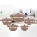 OEM/ODM Kitchen Pots Granite Aluminum Pans And Pots Double Bottom Nonstick