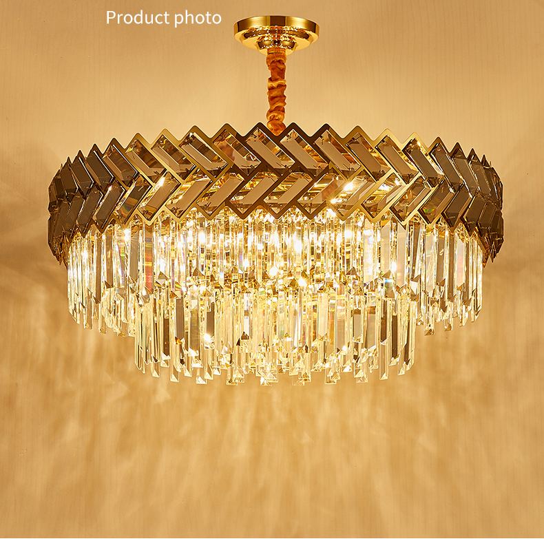 Creative Crystal Chandelier Round/Rectangle Led Living Dining Room Lamp hotel chandelier(WH-CY-196)