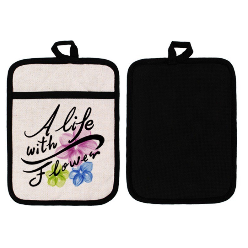 Custom Sublimation Kitchen Accessories Oven Mitt Pot Mat For Photos Printing