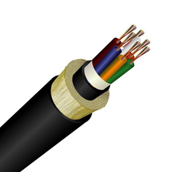 Outdoor Black ADSS Optical Cable Non Inductive 72 Core ISO9001