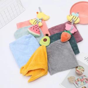 Quality Bathroom Microfiber Cartoon Printed Hand Towel Children wholesale