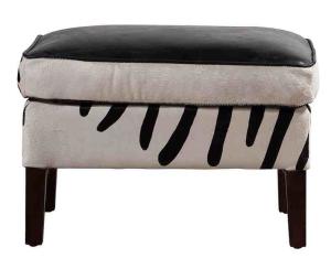 Quality Rectangular Real Cowhide Leather Ottoman Footstool Defaico Furniture wholesale