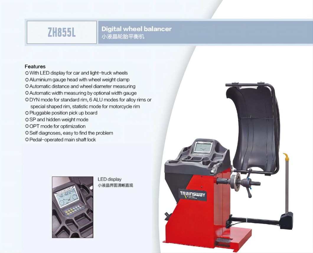 Trainsway Zh855L Car Wheel Balancing Machine Wheel Balancer