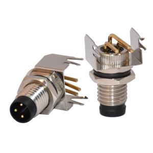 Quality 3 / 4 / 5 / 6 / 8 Pin Male And Female Straight Right Angle Sensor M8 Connector For Cable PCB Mount wholesale