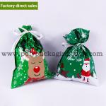 Custom Printed Exquisite Plastic Drawstring Gift Bag For Halloween / Christmas