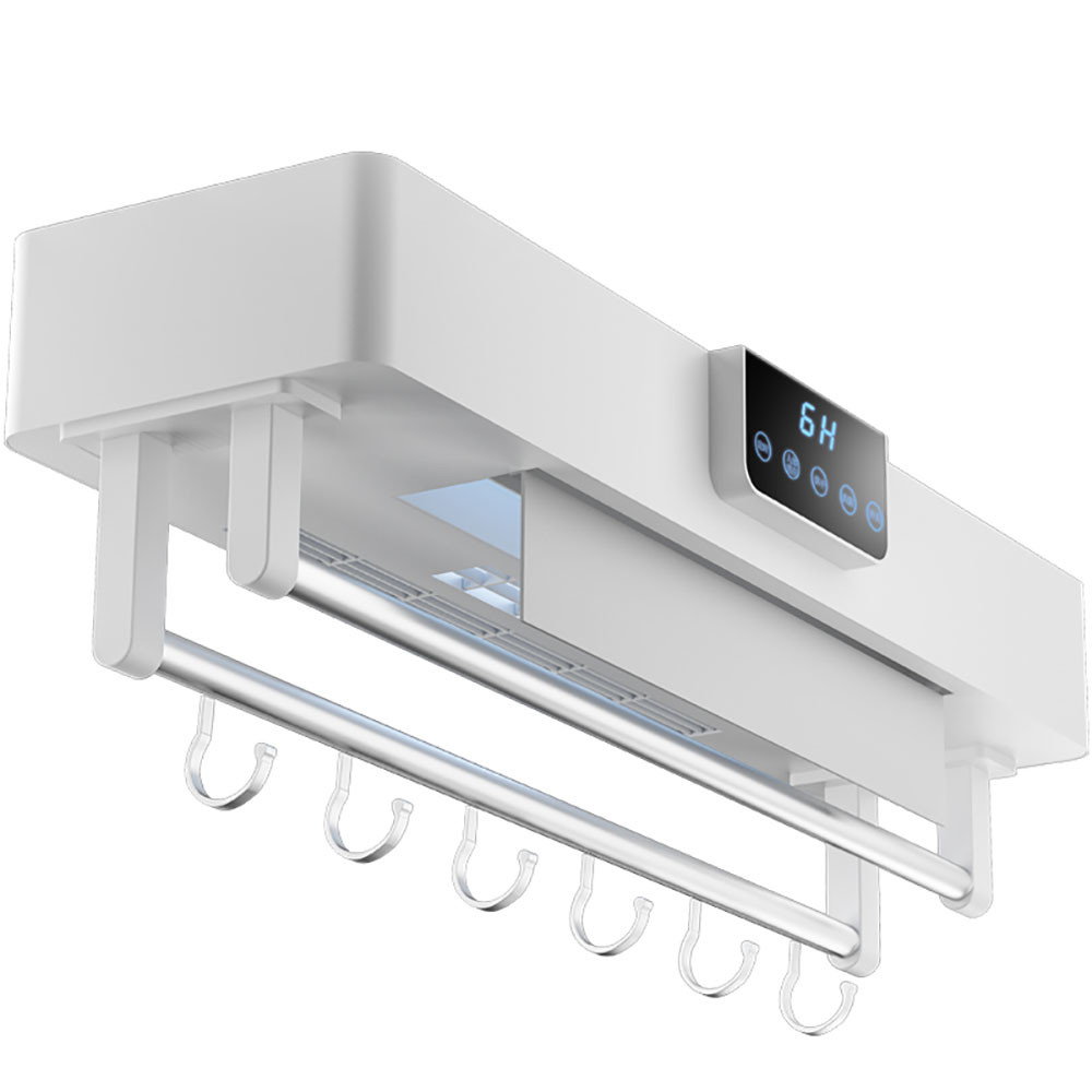 Efficient Hot Air Drying Smart Intelligent Timing Towel Rack UV Cycle Disinfection