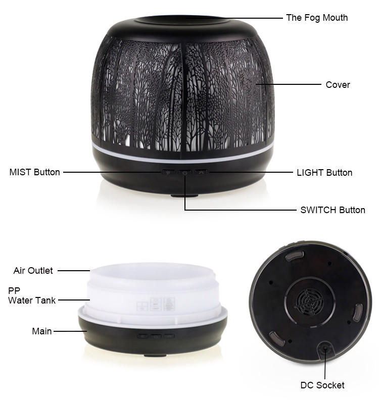 500ml Ultrasonic Aromatherapy Diffuser