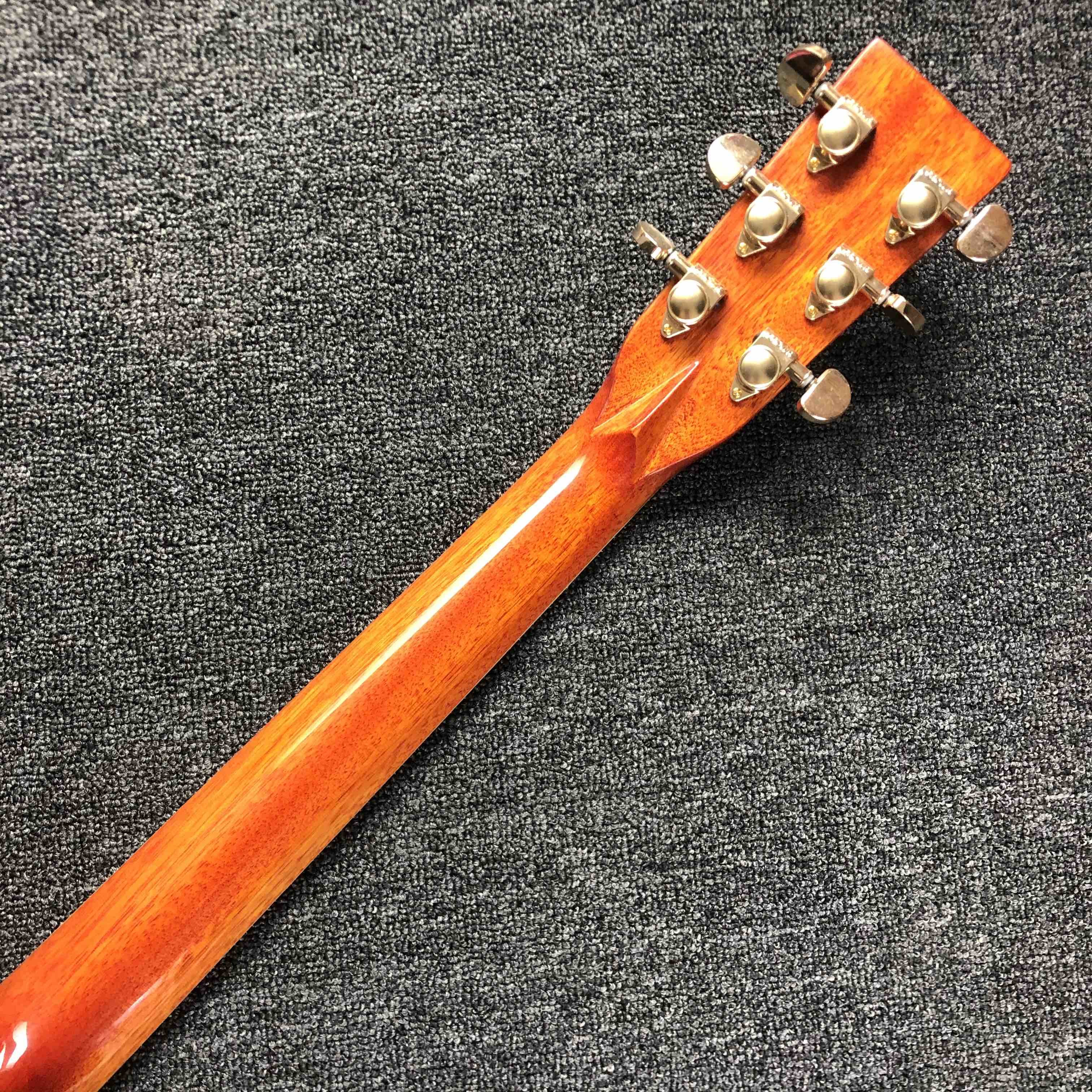 2020 New Handmade Cutaway Deluxe KOA Acoustic guitar solid koa wood with 100% all abalone inlay electric acoustic guitar