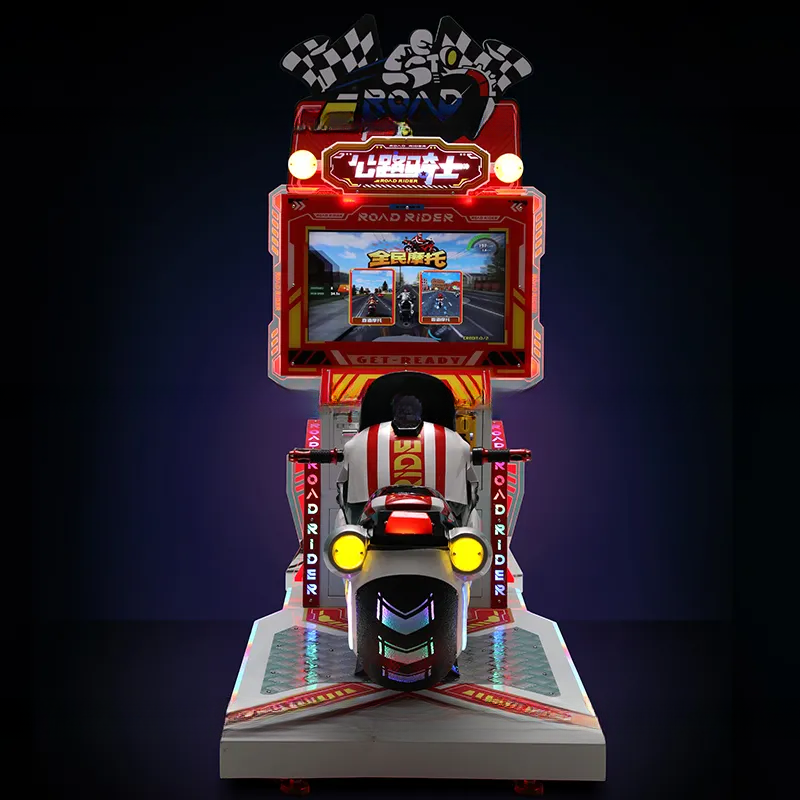 Dreamland Hot sale good price kids motorbike driving games coin operated ride children motorcycle car game machine