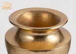 Wedding Gold Leafed Fiberglass Centerpiece Table Vases Pot Shape Durable