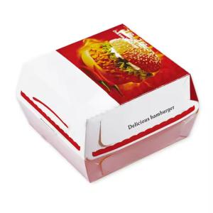Quality Biodegradable Takeaway Food Packaging Custom Printed Burger Boxes Eco-Friendly Disposable Burger Containers wholesale