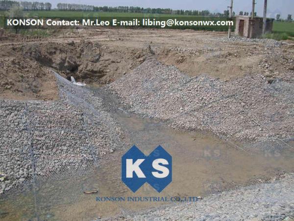 Galfan Or PVC Coated Stainless Steel Galvanised Wire Mesh Hexagonal Woven Gabion