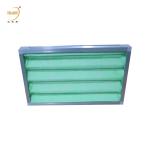 Industrial Polypropylene Fabric Green and White Pleated Panel Air Filter for