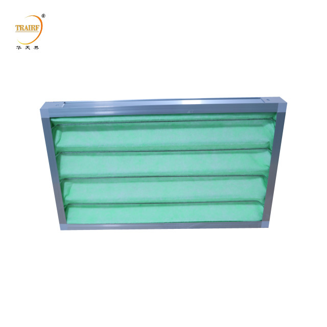 Washable Panel Air Filter Green Cotton Media Pleated Filter For Laminar Flow Hood