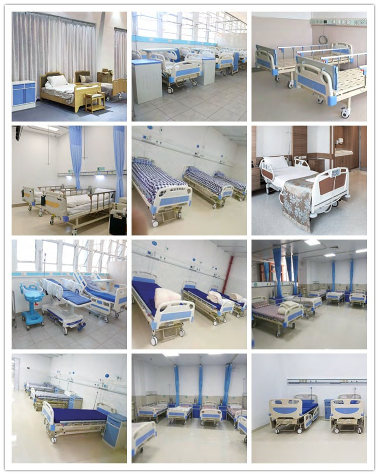 2 Function Manual Crank Medical Hospital Bed With Customize LOGO