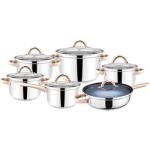 12pcs Non-stick 201 Stainless Steel Cookware Set Nonstick Cooking Pot Colorful