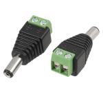Solar System CCTV Cable Accessories RG59 2.1mm Male Power Plug With Screw