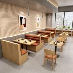 U Shaped Banquette Seating Dining Booth Restaurant Fast Food L120xW60xH105CM