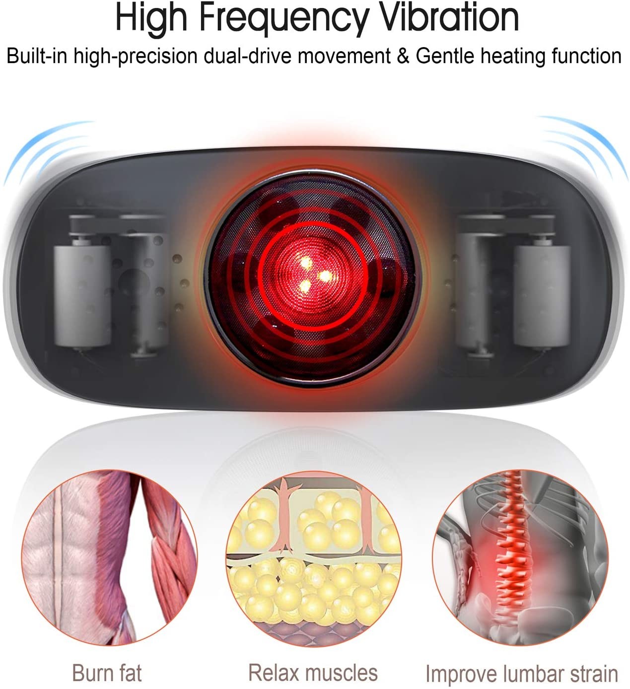 Electric Belly Slimming Belt Body Slim Fat Burning Rechargeable FCC Approved