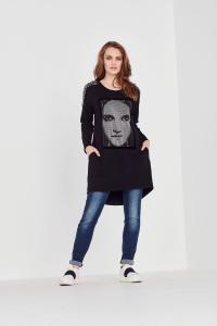Quality 2020 Trendy Custom Womens Dresses With Sequin Print Long Sleeve Breathable wholesale
