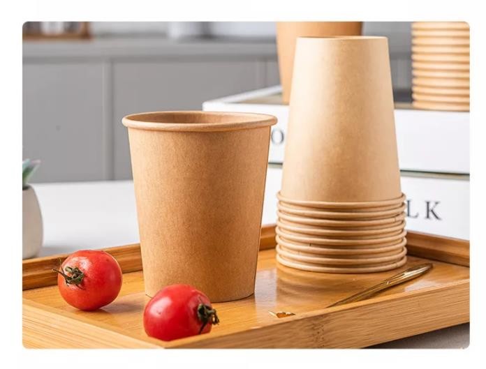 Liquid Kraft Paper Container Biodegradable Disposable Coffee Cups For Restaurants, Delis, and Cafes