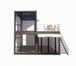 Outdoor Living Room Tiny Homes Luxury Two-Story Modern Prefab Steel Villa