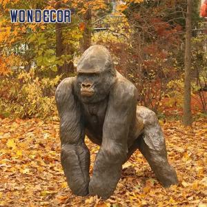 Quality Brass Casting Life Size Gorilla Garden Statue 190cm Big Size wholesale