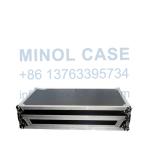Rolling Embroidery Printed logo DJ Flight Case With Glide Shelf