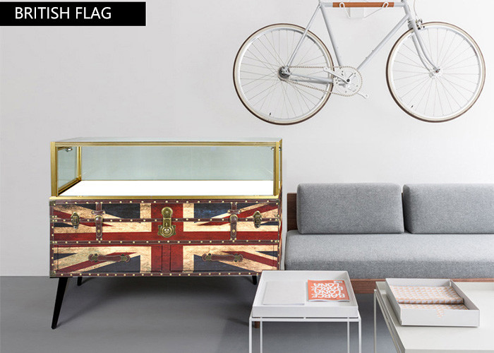 Nordic Style Digital Products Showcase / Phone Display Cabinet Luxurious Glass Material