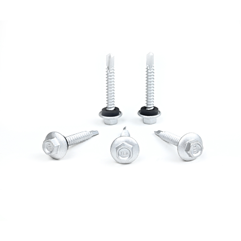 Zinc Alloy Coated Waterproof 12 X38 Hex Flange Self Drilling Screw for Wall Cladding Panel