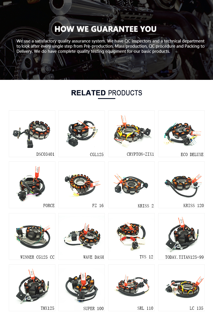 CG125 7 Pole Half Motorcycle Magneto Coil / Stator Motorcycle Part