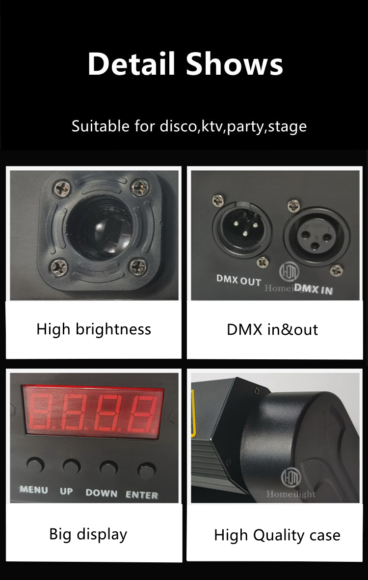 Thick Beam Effect Patterns DJ Equipment 8 Eyes RGB Laser Light